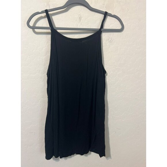 Torrid Sz 0 (US 12 L) Black Long Fringe Tank Top Spaghetti Straps - Picture 6 of 7